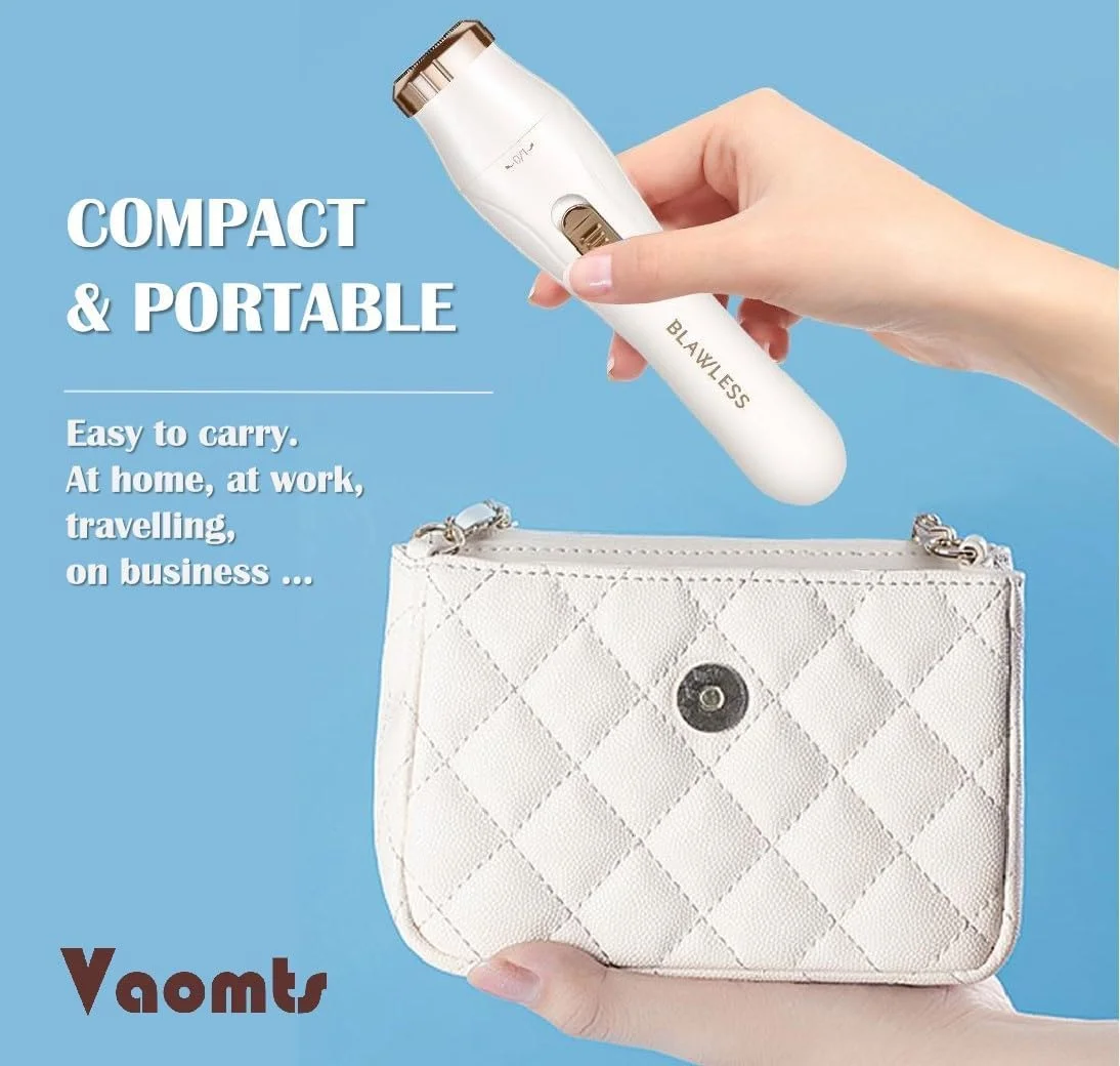 دستگاه موزن زنانه 3 در 1 NALACAL: حذف ملایم موهای صورت برای پوست های حساس - ایده آل برای ابرو، بینی، لب بالا، بیکینی، زیر بغل و پاها - ریش تراش برقی برای اصلاح صاف و بدون زحمت