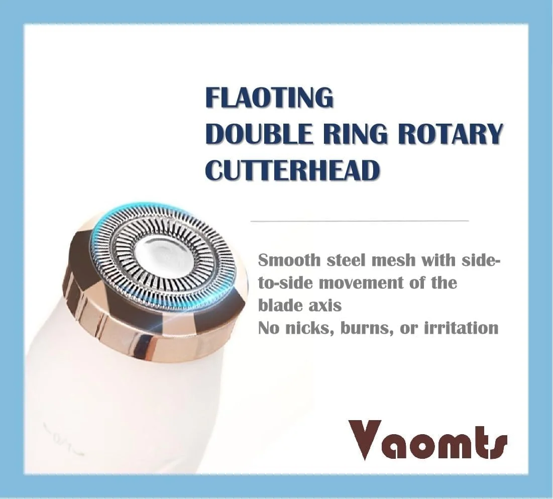 دستگاه موزن زنانه 3 در 1 NALACAL: حذف ملایم موهای صورت برای پوست های حساس - ایده آل برای ابرو، بینی، لب بالا، بیکینی، زیر بغل و پاها - ریش تراش برقی برای اصلاح صاف و بدون زحمت