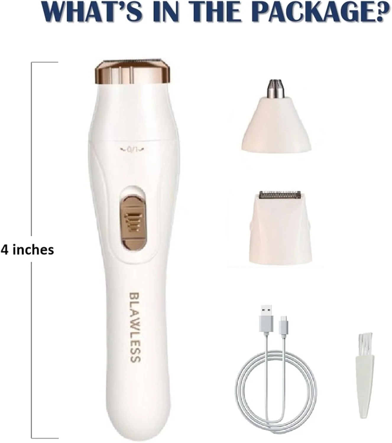 دستگاه موزن زنانه 3 در 1 NALACAL: حذف ملایم موهای صورت برای پوست های حساس - ایده آل برای ابرو، بینی، لب بالا، بیکینی، زیر بغل و پاها - ریش تراش برقی برای اصلاح صاف و بدون زحمت