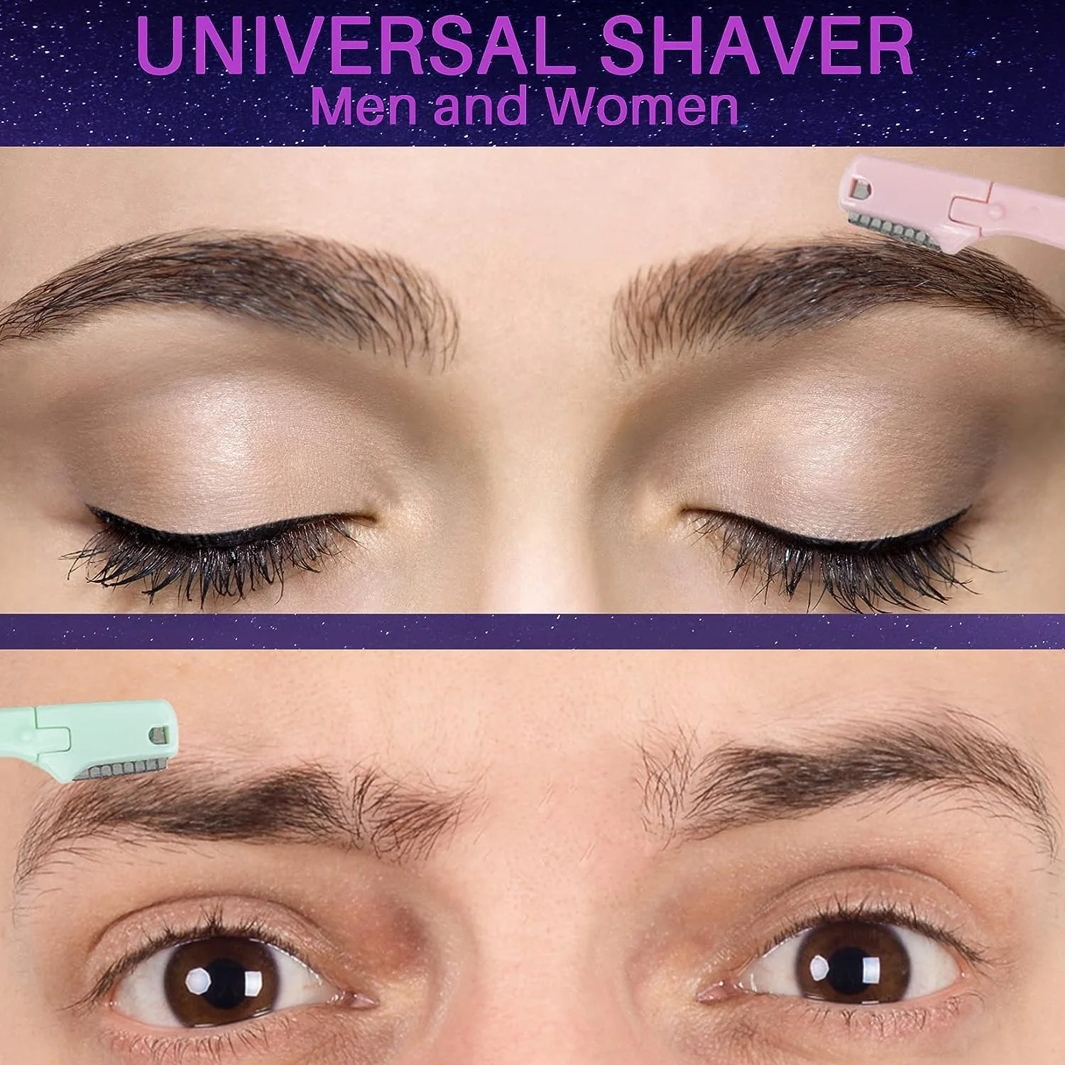 تیغ ابرو NALACAL، 6 عدد مینی تیغ ابرو چند منظوره لایه بردار و ابزار لایه برداری تیغ صورت برای زنان تیغه های استیل ضد زنگ ایمن و تیز طراحی شده برای زنان و مردان