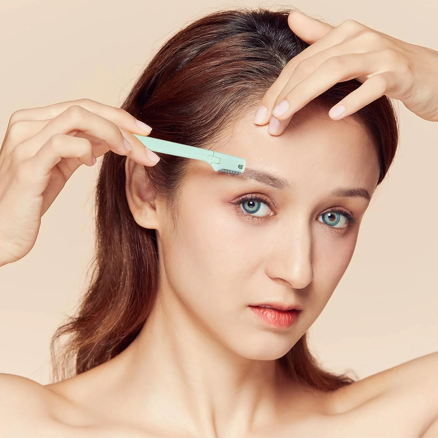 تیغ ابرو NALACAL، 6 عدد مینی تیغ ابرو چند منظوره لایه بردار و ابزار لایه برداری تیغ صورت برای زنان تیغه های استیل ضد زنگ ایمن و تیز طراحی شده برای زنان و مردان