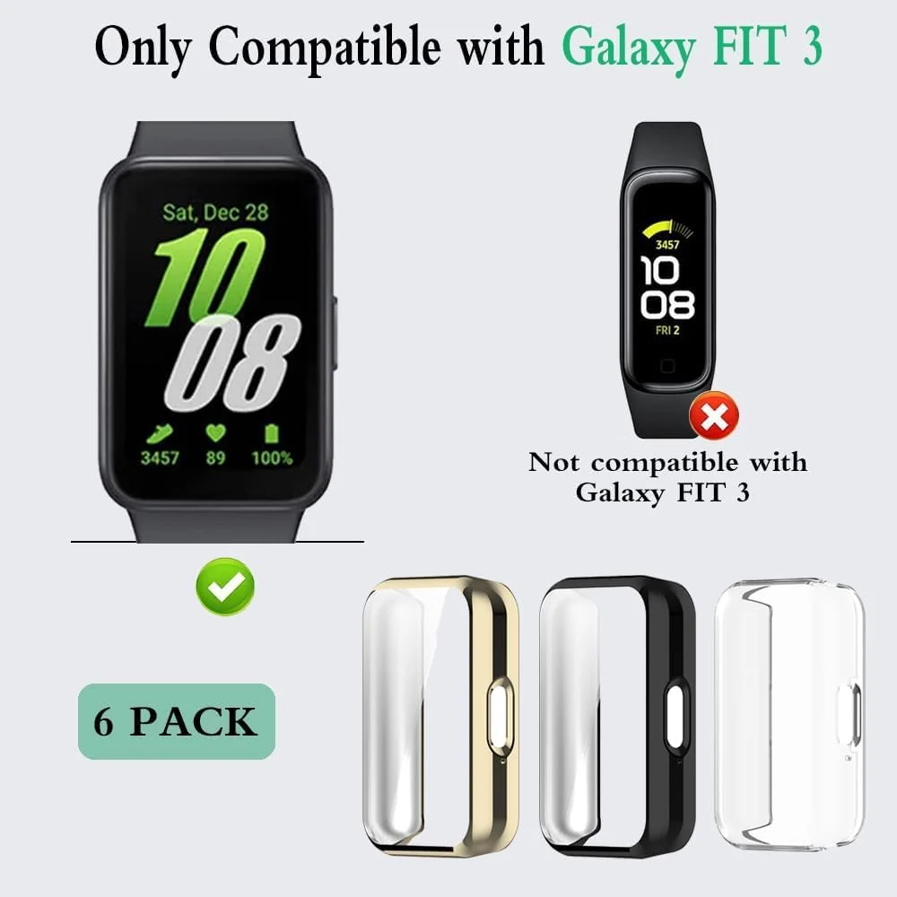 محافظ صفحه نمایش ساعت آزون مدل Samsung Galaxy Fit 3 SM-R390، بسته 3 عددی، کاور نرم TPU مقاوم در برابر خراش، محافظ کامل صفحه نمایش، لوازم جانبی ساعت هوشمند فوق العاده نازک محافظ صفحه نمایش ساعت آزون مدل Samsung Galaxy Fit 3 SM-R390، بسته 3 عددی، کاور نرم TPU مقاوم در برابر خراش، محافظ کامل صفحه نمایش، لوازم جانبی ساعت هوشمند فوق العاده نازک