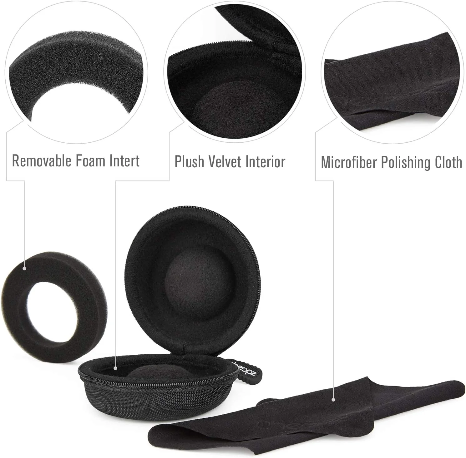 جعبه نگهداری ساعت مچی سفری Cheopz | جعبه تک برای نگهداری ساعت مچی و ساعت هوشمند تا 50 میلی متر، مشکی جعبه نگهداری ساعت مچی سفری Cheopz | جعبه تک برای نگهداری ساعت مچی و ساعت هوشمند تا 50 میلی متر، مشکی