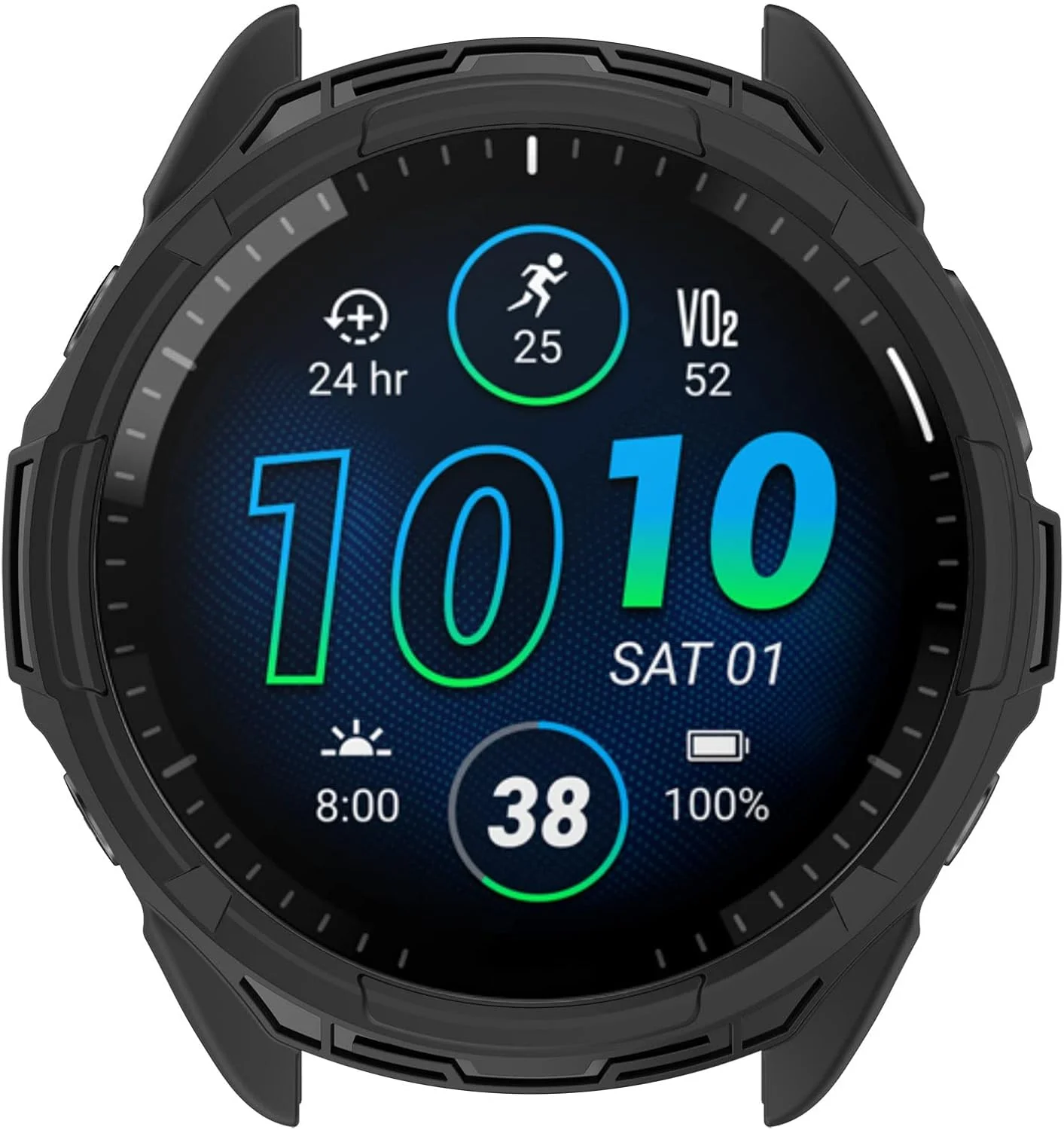 کاور محافظ AWADUO سازگار با Garmin Forerunner 965، قاب محافظ PC ساعت هوشمند، لوازم جانبی ساعت هوشمند با پوسته نرم