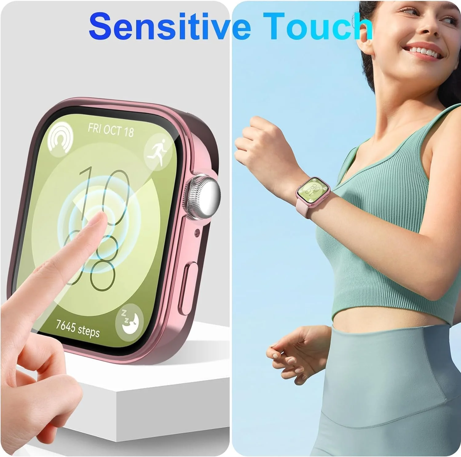 کاور محافظ صفحه نمایش سازگار با HUAWEI WATCH FIT 3، بسته 4 عددی، روکش نرم TPU، مقاوم در برابر خراش، محافظ کامل، لوازم جانبی فوق العاده نازک ساعت هوشمند، شفاف، رزگلد، مشکی، صورتی کاور محافظ صفحه نمایش سازگار با HUAWEI WATCH FIT 3، بسته 4 عددی، روکش نرم TPU، مقاوم در برابر خراش، محافظ کامل، لوازم جانبی فوق العاده نازک ساعت هوشمند، شفاف، رزگلد، مشکی، صورتی