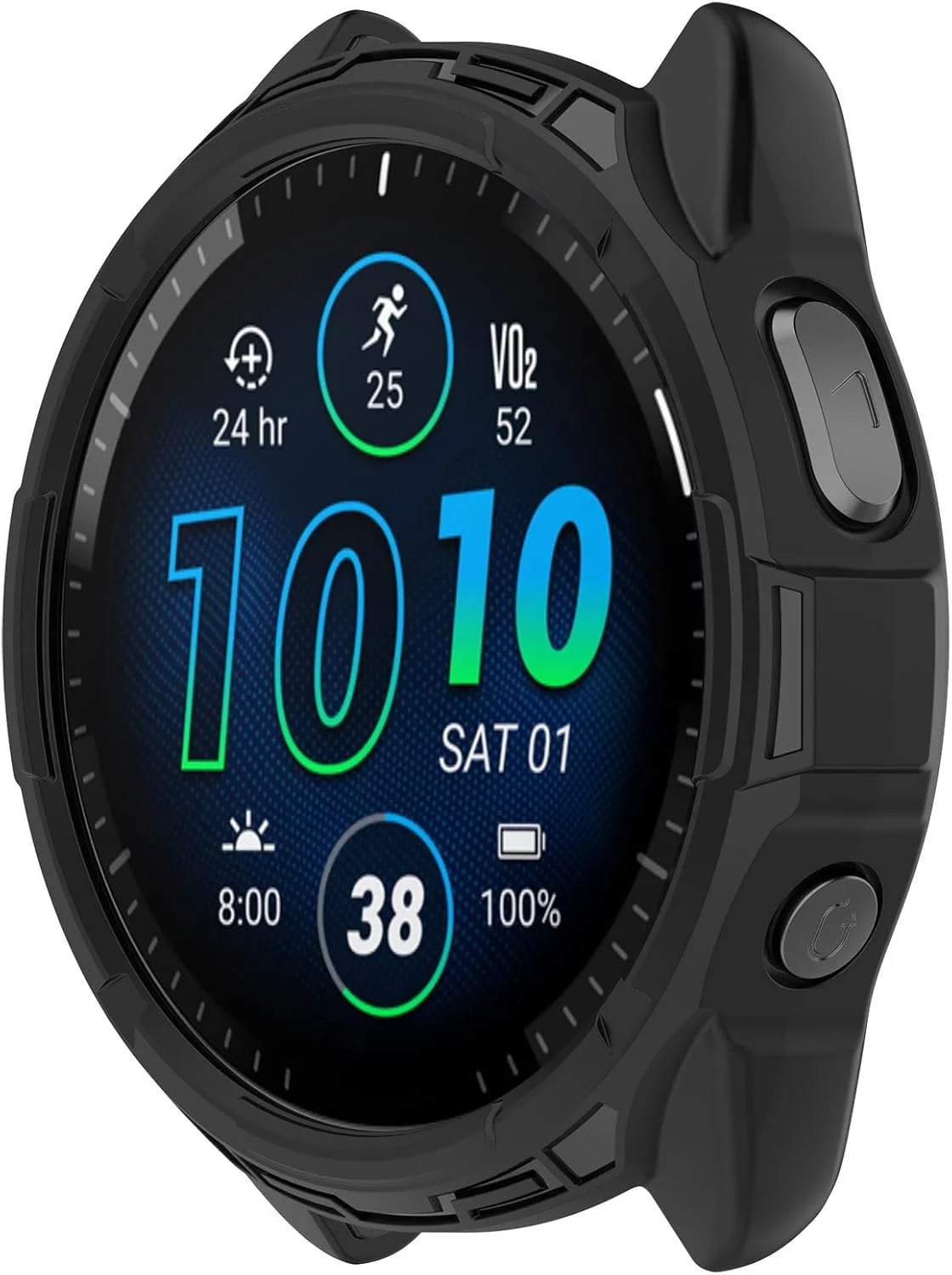 کاور محافظ AWADUO سازگار با Garmin Forerunner 965، قاب محافظ PC ساعت هوشمند، لوازم جانبی ساعت هوشمند با پوسته نرم