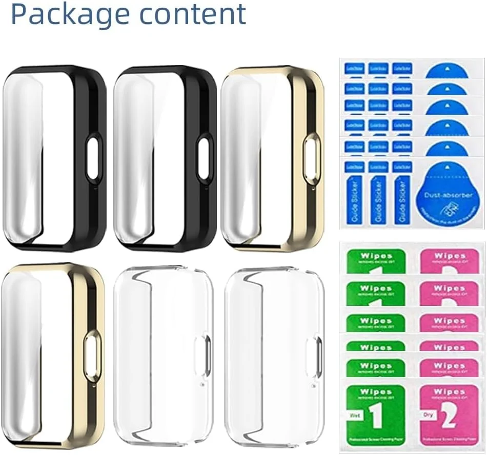 محافظ صفحه نمایش ساعت آزون مدل Samsung Galaxy Fit 3 SM-R390، بسته 3 عددی، کاور نرم TPU مقاوم در برابر خراش، محافظ کامل صفحه نمایش، لوازم جانبی ساعت هوشمند فوق العاده نازک محافظ صفحه نمایش ساعت آزون مدل Samsung Galaxy Fit 3 SM-R390، بسته 3 عددی، کاور نرم TPU مقاوم در برابر خراش، محافظ کامل صفحه نمایش، لوازم جانبی ساعت هوشمند فوق العاده نازک