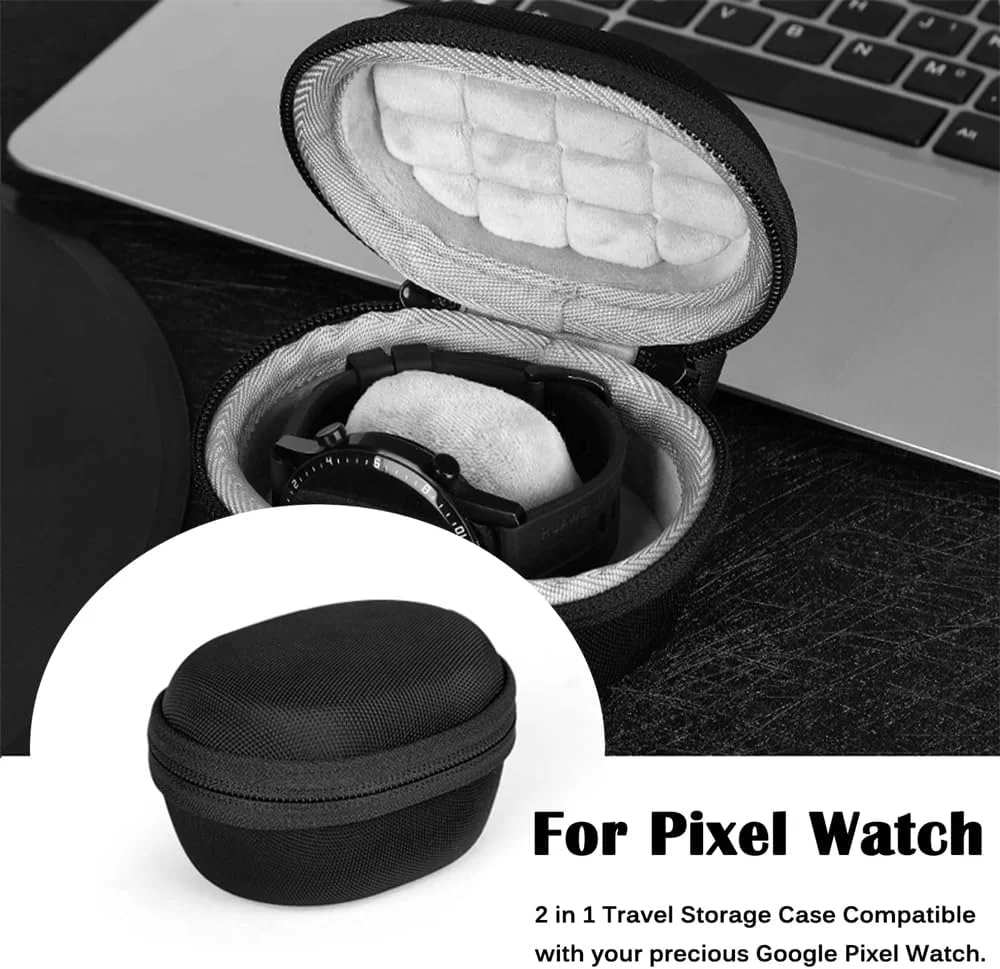 کیف مسافرتی Azonee برای ساعت، کیف نگهداری جاکلیدی برای Google Pixel، iWatch7/6، Pixel Watch 2/1، سازگار با ساعتهای هوشمند، 46 میلیمتر (مشکی)، همراه با جاکلیدی کیف مسافرتی Azonee برای ساعت، کیف نگهداری جاکلیدی برای Google Pixel، iWatch7/6، Pixel Watch 2/1، سازگار با ساعتهای هوشمند، 46 میلیمتر (مشکی)، همراه با جاکلیدی