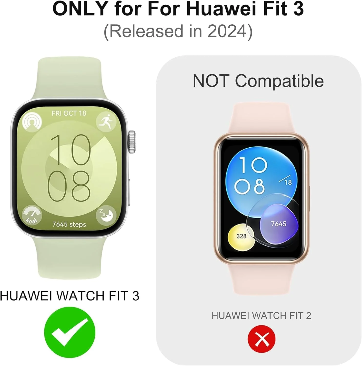 کاور محافظ صفحه نمایش سازگار با HUAWEI WATCH FIT 3، بسته 4 عددی، روکش نرم TPU، مقاوم در برابر خراش، محافظ کامل، لوازم جانبی فوق العاده نازک ساعت هوشمند، شفاف، رزگلد، مشکی، صورتی کاور محافظ صفحه نمایش سازگار با HUAWEI WATCH FIT 3، بسته 4 عددی، روکش نرم TPU، مقاوم در برابر خراش، محافظ کامل، لوازم جانبی فوق العاده نازک ساعت هوشمند، شفاف، رزگلد، مشکی، صورتی