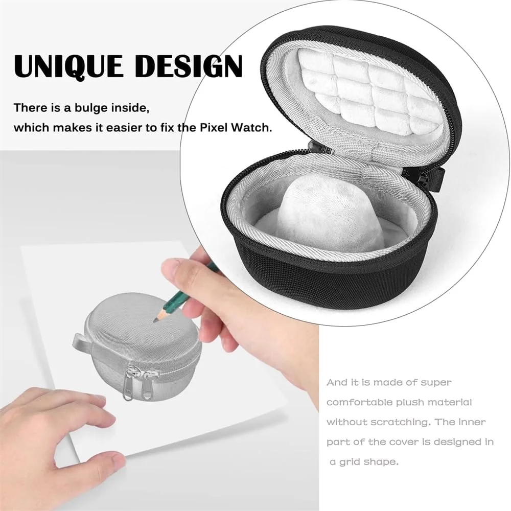 کیف مسافرتی Azonee برای ساعت، کیف نگهداری جاکلیدی برای Google Pixel، iWatch7/6، Pixel Watch 2/1، سازگار با ساعتهای هوشمند، 46 میلیمتر (مشکی)، همراه با جاکلیدی کیف مسافرتی Azonee برای ساعت، کیف نگهداری جاکلیدی برای Google Pixel، iWatch7/6، Pixel Watch 2/1، سازگار با ساعتهای هوشمند، 46 میلیمتر (مشکی)، همراه با جاکلیدی