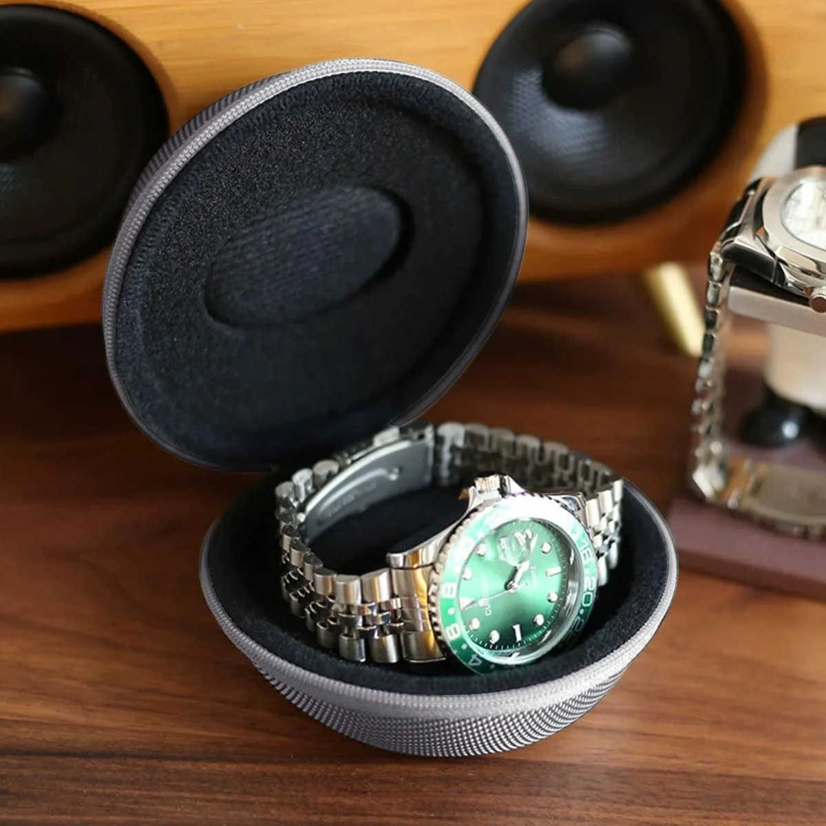 جعبه های مسافرتی ساعت Ldirect بسته 2 عددی، جعبه های نگهداری ساعت تکی با زیپ برای اکثر ساعت های هوشمند و مچی تا 50 میلی متر