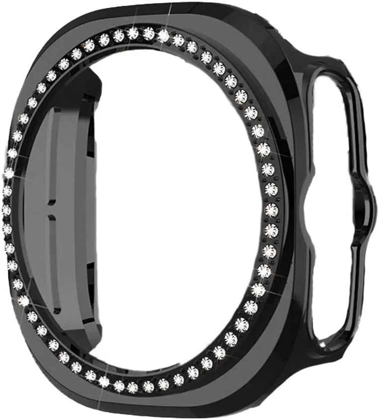 قاب محافظ صفحه نمایش سازگار با گلکسی واچ اولترا 47 میلیمتری NALACAL، پوشش محافظ باریک برای ساعت هوشمند سامسونگ، لوازم جانبی بامپر کریستالی براق با قاب حاشیه قاب محافظ صفحه نمایش سازگار با گلکسی واچ اولترا 47 میلیمتری NALACAL، پوشش محافظ باریک برای ساعت هوشمند سامسونگ، لوازم جانبی بامپر کریستالی براق با قاب حاشیه