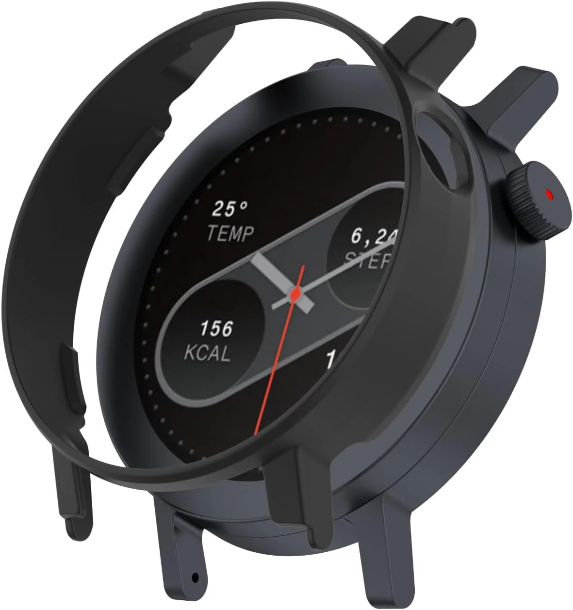 قاب محافظ ساعت هوشمند SKEIDO برای CMF Watch 3 Pro، جنس PC، محافظت در برابر افتادن و خراشیدگی، فریم بامپر (مشکی)