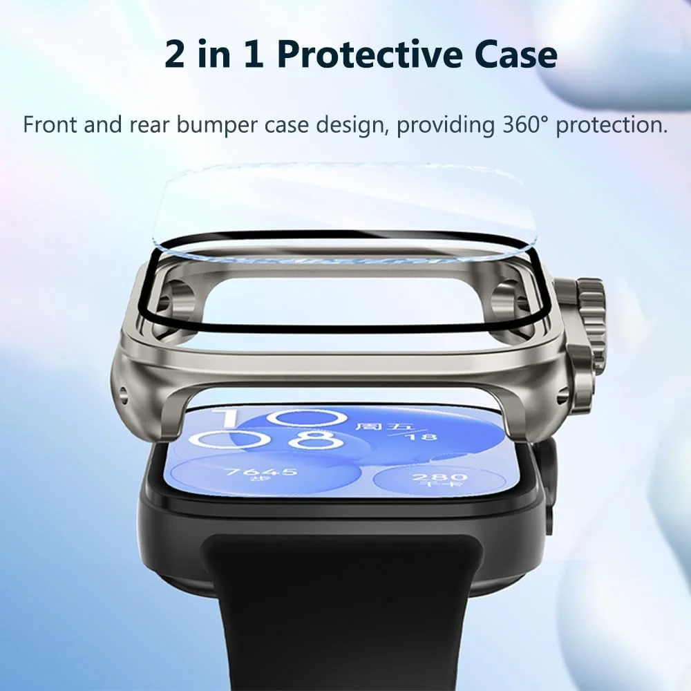 WELYOK Hard PC Case with Screen Protector Compatible with Huawei FIT 3 Smartwatch, Full Protective Bumper Cover (2 Packs) WELYOK Hard PC Case with Screen Protector Compatible with Huawei FIT 3 Smartwatch, Full Protective Bumper Cover (2 Packs)