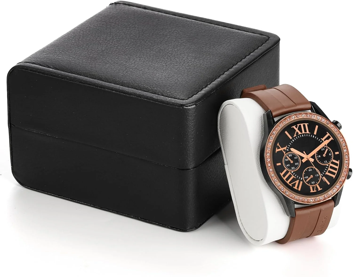 Tazweeq 6 Pack PU Leather Watch Gift Box, Single Watch Storage Case with Removable Pillow, Smart Watch & jewelry,Watch Organizer as Gifts For Birthday, Men and Women