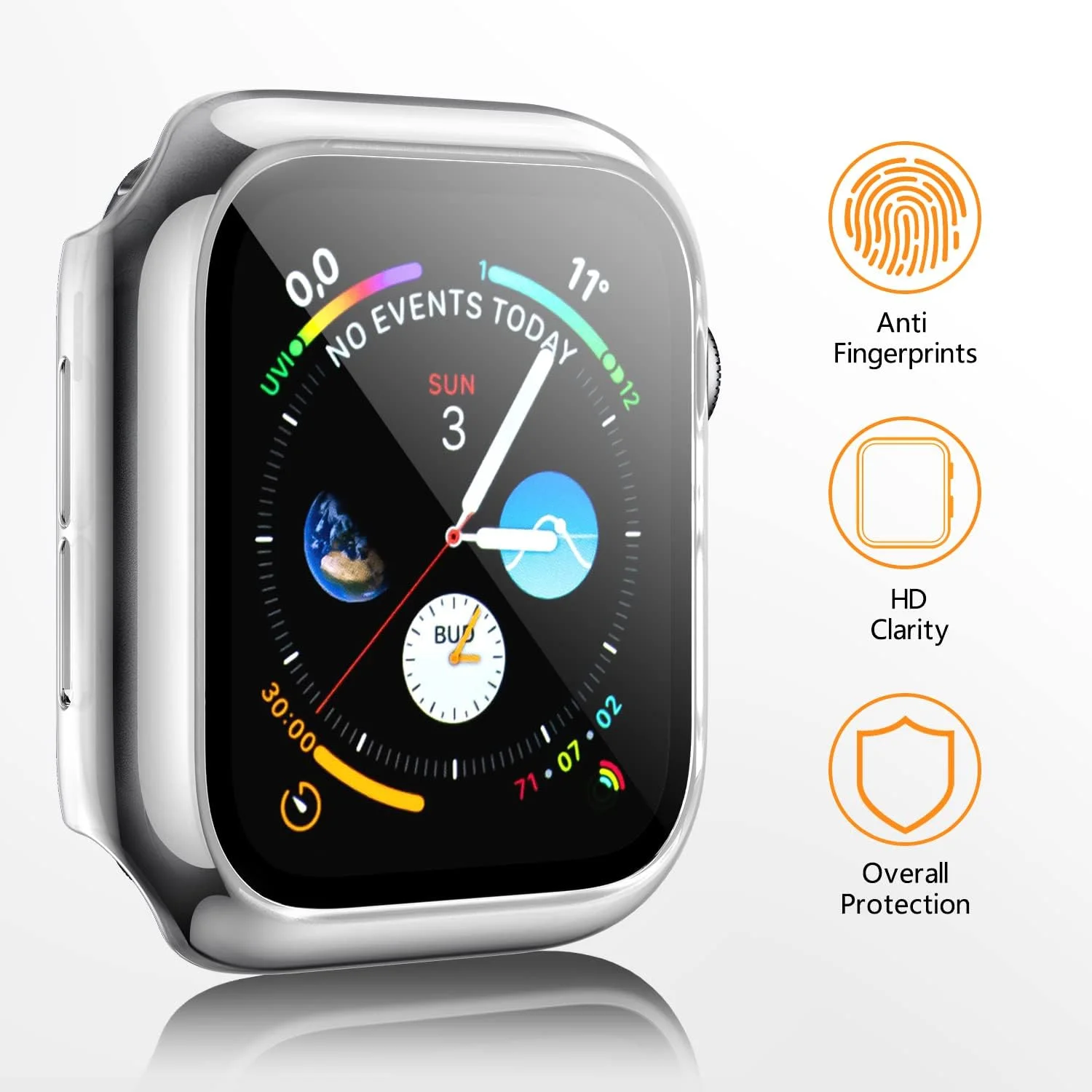 بسته 3 عددی محافظ صفحه نمایش شیشه ای حرارت دیده برای اپل واچ سری 10 (2024) سایز 42mm/46mm، محافظ صفحه سخت PC فوق العاده نازک و مقاوم در برابر خراش برای آی واچ 10 (شفاف/شفاف/شفاف، اپل واچ 10 (42mm))