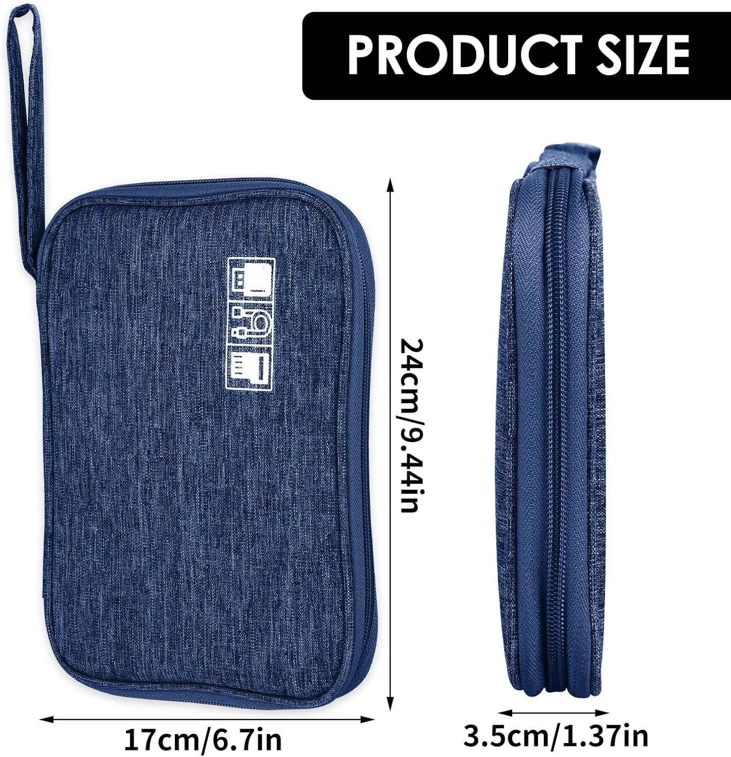 کیف نگهداری بند ساعت TIESOME، کیف سازمان دهنده مسافرتی برای بند ساعت، ضد آب، نگهدارنده بند ساعت، سازمان دهنده بند ساعت هوشمند، کیف حمل بند ساعت سازگار با همه بندهای ساعت (سرمه ای)