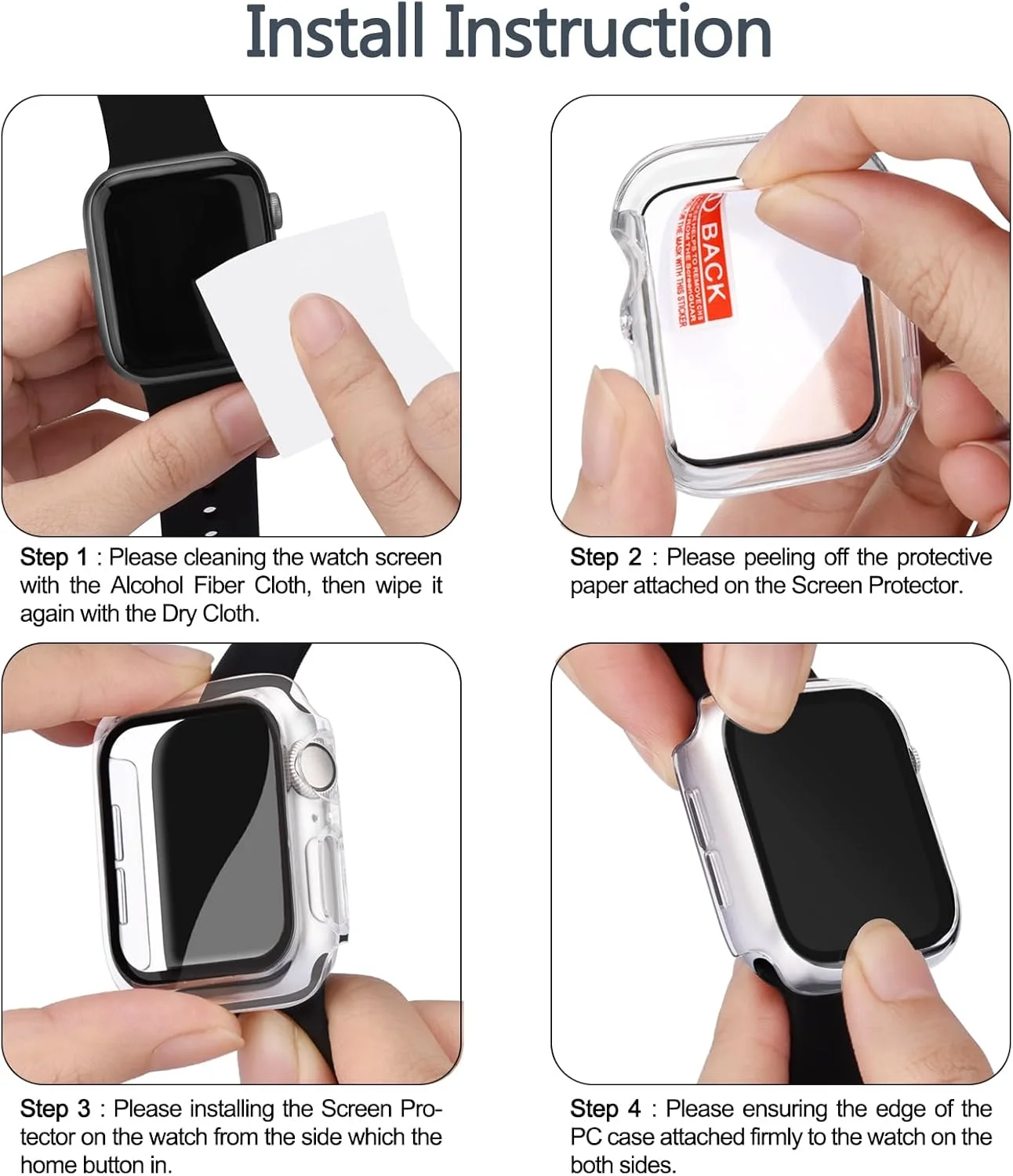 بسته 3 عددی محافظ صفحه نمایش شیشه ای حرارت دیده برای اپل واچ سری 10 (2024) سایز 42mm/46mm، محافظ صفحه سخت PC فوق العاده نازک و مقاوم در برابر خراش برای آی واچ 10 (شفاف/شفاف/شفاف، اپل واچ 10 (42mm))