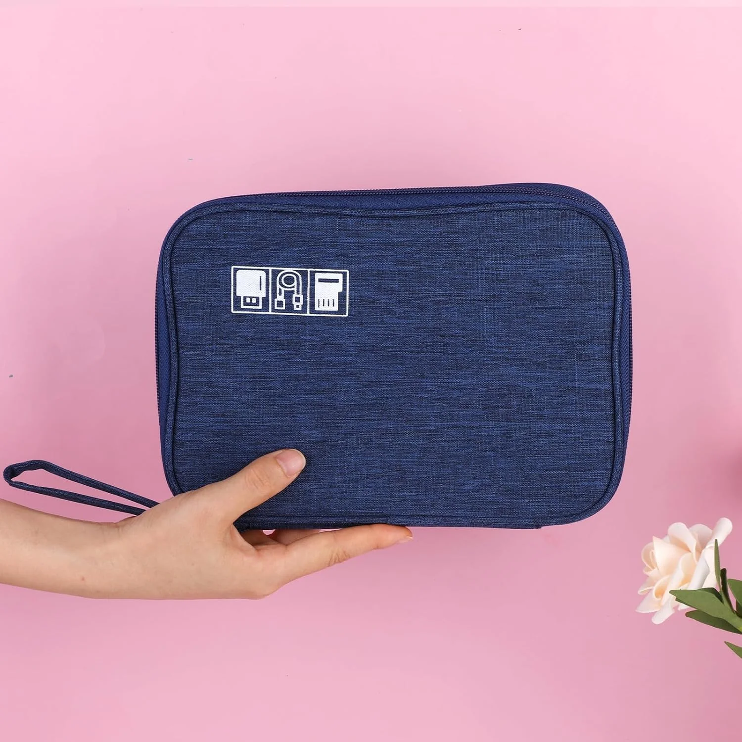 کیف نگهداری بند ساعت TIESOME، کیف سازمان دهنده مسافرتی برای بند ساعت، ضد آب، نگهدارنده بند ساعت، سازمان دهنده بند ساعت هوشمند، کیف حمل بند ساعت سازگار با همه بندهای ساعت (سرمه ای)