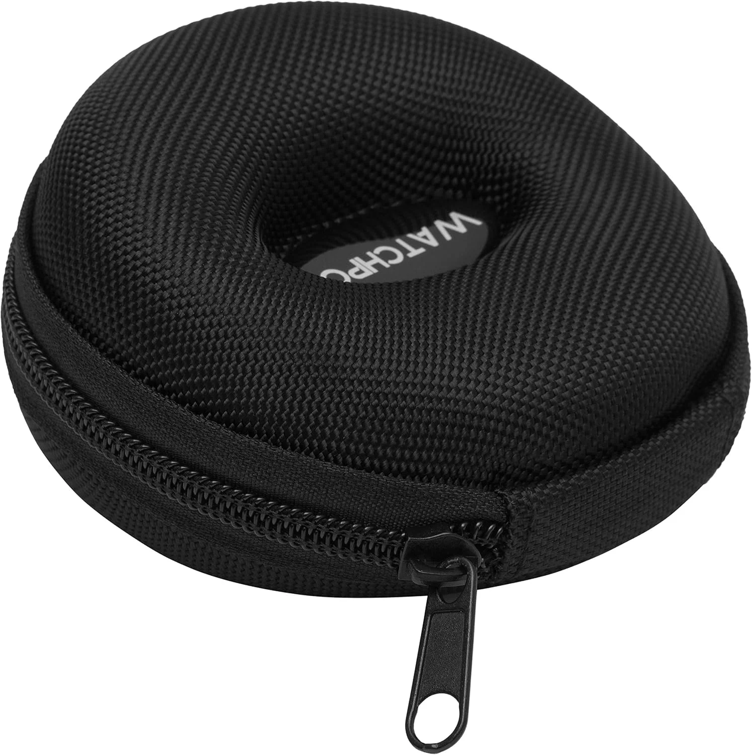 کیف مسافرتی ساعت WATCHPOD | جعبه تک ساعت با زیپ برای نگهداری | جعبه ساعت گرد قابل حمل و بالشتک دار برای مسافرت | مناسب برای تمام ساعت های مچی و ساعت های هوشمند تا 50 میلی متر (مشکی)