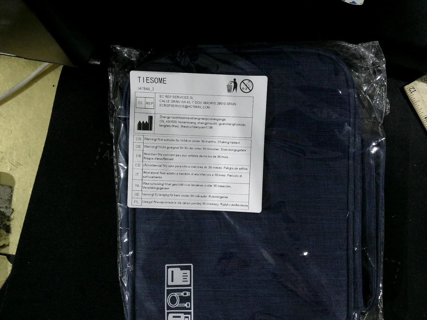 کیف نگهداری بند ساعت TIESOME، کیف سازمان دهنده مسافرتی برای بند ساعت، ضد آب، نگهدارنده بند ساعت، سازمان دهنده بند ساعت هوشمند، کیف حمل بند ساعت سازگار با همه بندهای ساعت (سرمه ای)