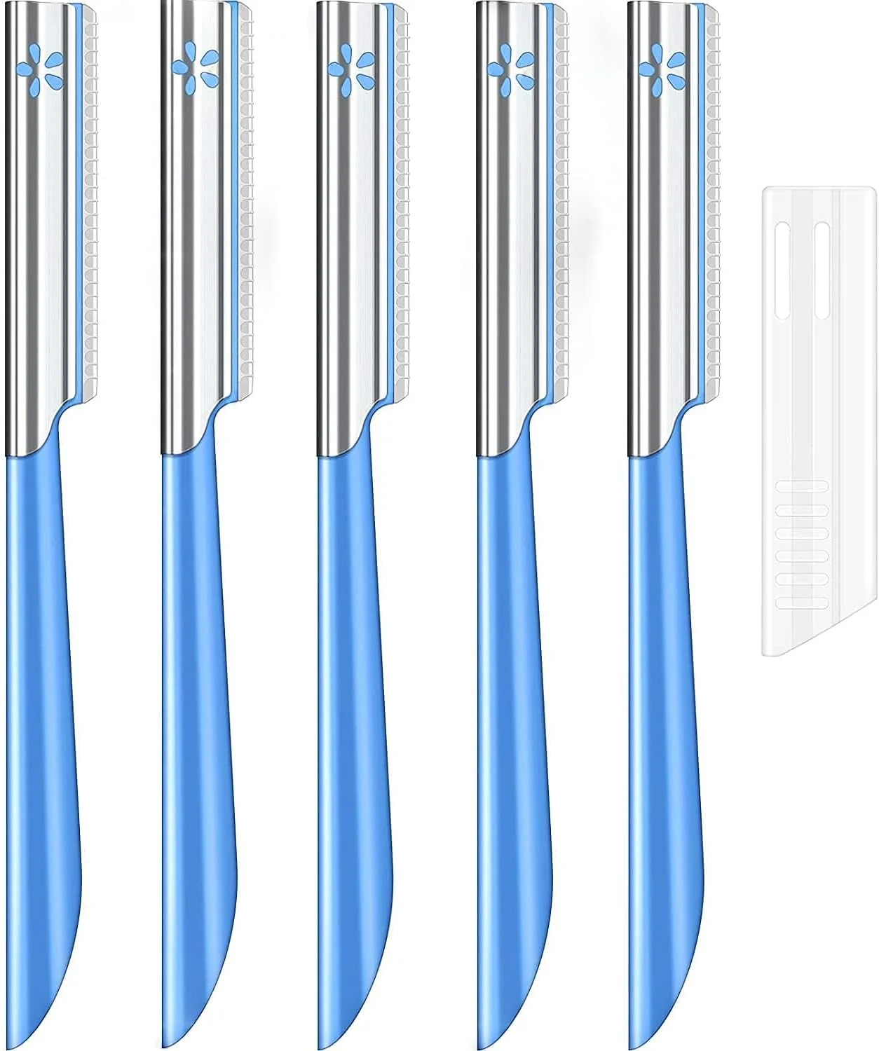 تیغ صورت زنانه برای از بین بردن موهای زائد - ابزار درماپلنینگ، موبر کرکی هلویی، موبر موهای ظریف، تیغ ابرو و درماپلین صورت، لایه بردار زنانه برای پوست های حساس، مناسب برای مسافرت