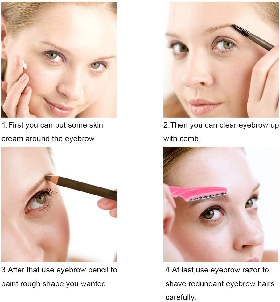 تیغ ابرو ویزکیز برای زنان، ابزار اصلاح و درماپلنینگ برای از بین بردن آسان و ایمن موهای صورت، لایه بردار صورت با پوشش ایمنی استیل ضد زنگ (3 عدد) تیغ ابرو ویزکیز برای زنان، ابزار اصلاح و درماپلنینگ برای از بین بردن آسان و ایمن موهای صورت، لایه بردار صورت با پوشش ایمنی استیل ضد زنگ (3 عدد)