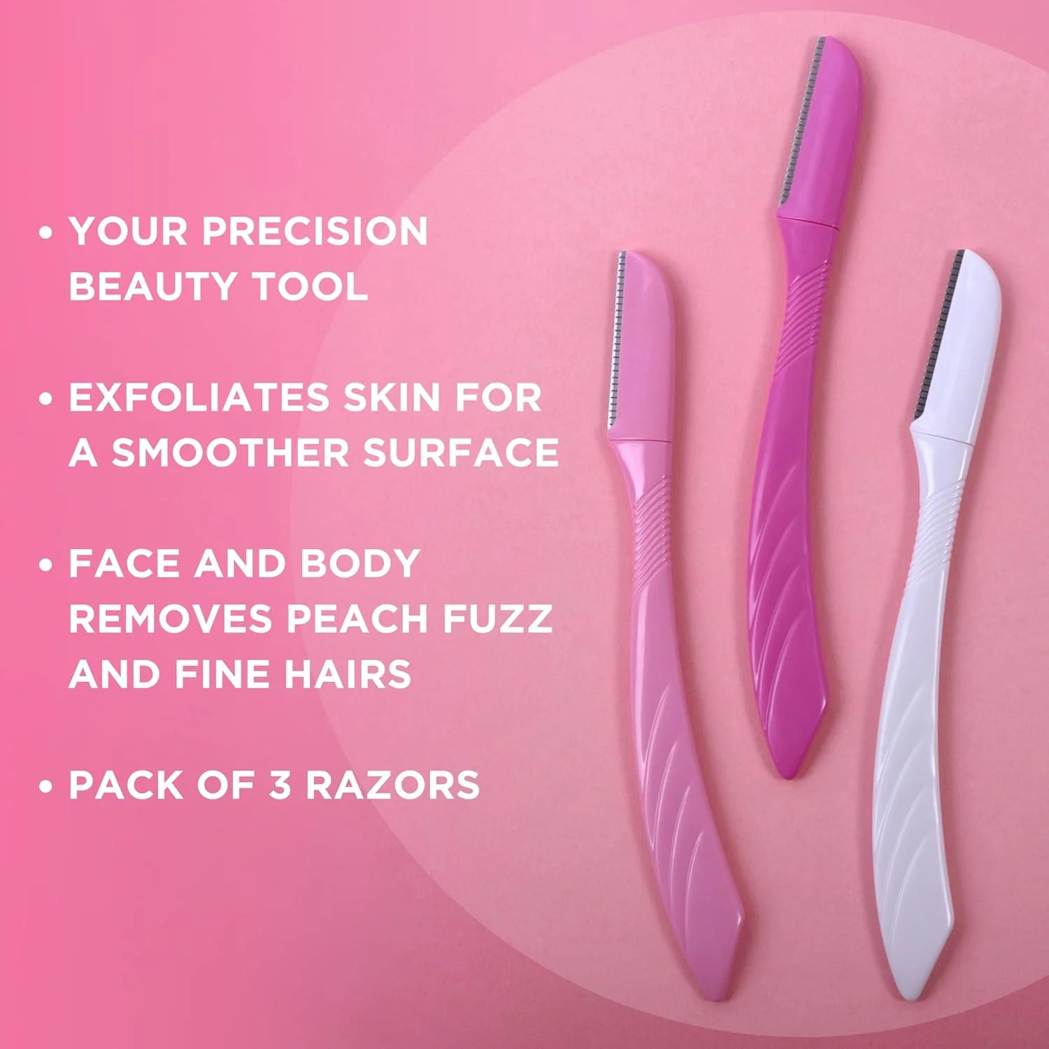 تیغ ابرو زنانه WILKINSON SWORD - Intuition | موبر و اصلاح کننده صورت | ابزار درماپلنینگ لایه بردار | بسته 3 عددی تیغ یکبار مصرف