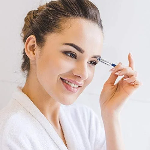 تیغ صورت زنانه Vertex برای درماپلنینگ، تیغ ابرو زنانه با تیغه های ژاپنی برای استفاده در خانه، از بین برنده موهای کرکی صورت زنانه Vertex Beauty، تیغ های لایه بردار مسافرتی