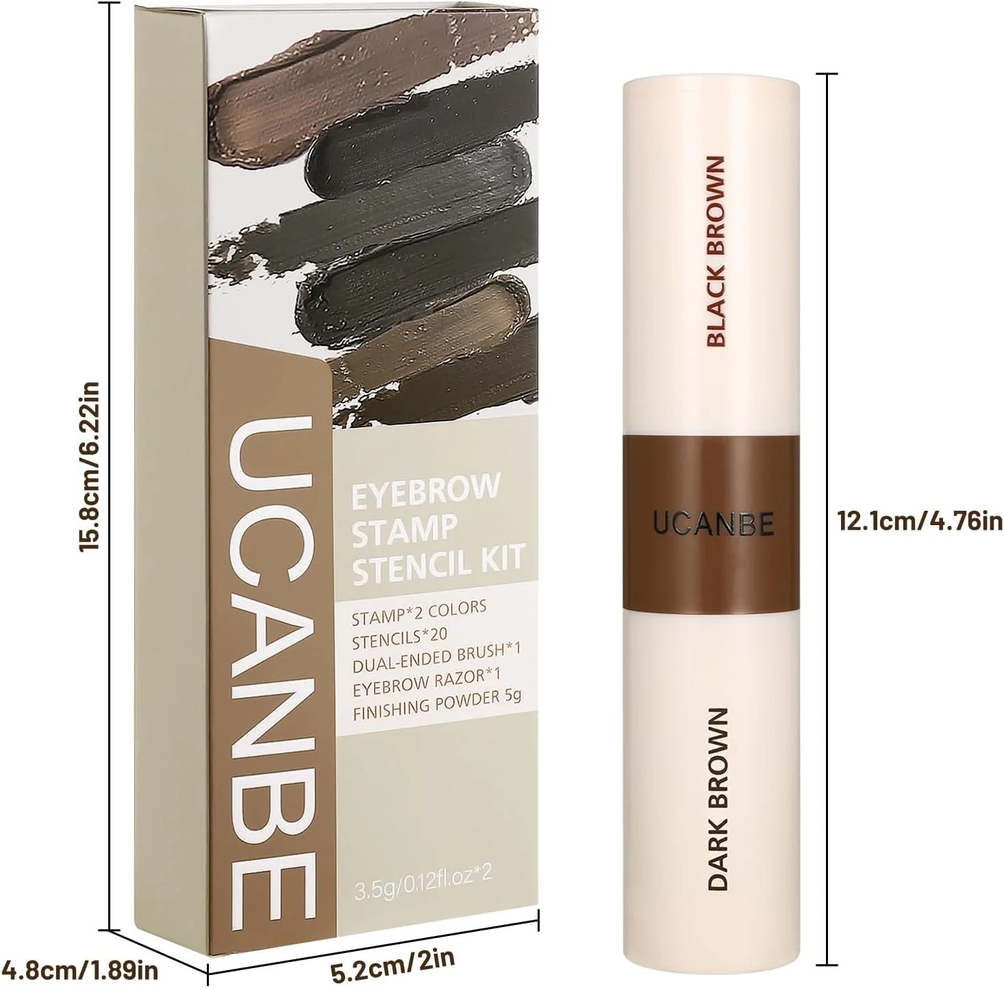 ست مهر ابرو 25 تکه UCANBE با پماد ابرو دو رنگ، 20 شابلون ابرو قابل استفاده مجدد، پودر فیکس، برس، تیغ ابرو، کیف زیپ دار، کیت ضد آب برای مهر و حالت دادن به ابرو 04 ست مهر ابرو 25 تکه UCANBE با پماد ابرو دو رنگ، 20 شابلون ابرو قابل استفاده مجدد، پودر فیکس، برس، تیغ ابرو، کیف زیپ دار، کیت ضد آب برای مهر و حالت دادن به ابرو 04