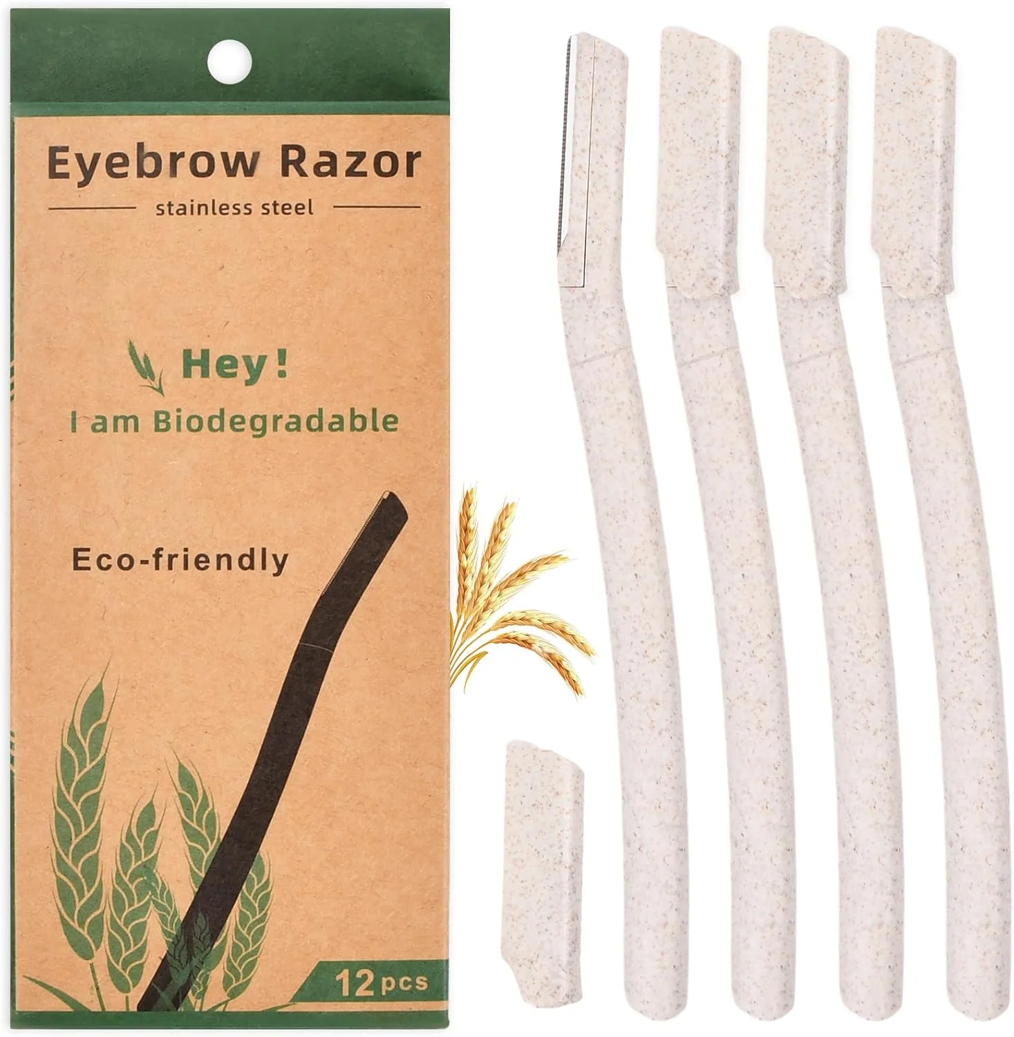 تیغ ابرو ییلانجین 12 عددی، موزن ابرو قابل حمل، تیغ صورت، موزر صورت، ریش تراش دستی، لایه بردار با پوشش دقیق برای زنان و مردان تیغ ابرو ییلانجین 12 عددی، موزن ابرو قابل حمل، تیغ صورت، موزر صورت، ریش تراش دستی، لایه بردار با پوشش دقیق برای زنان و مردان