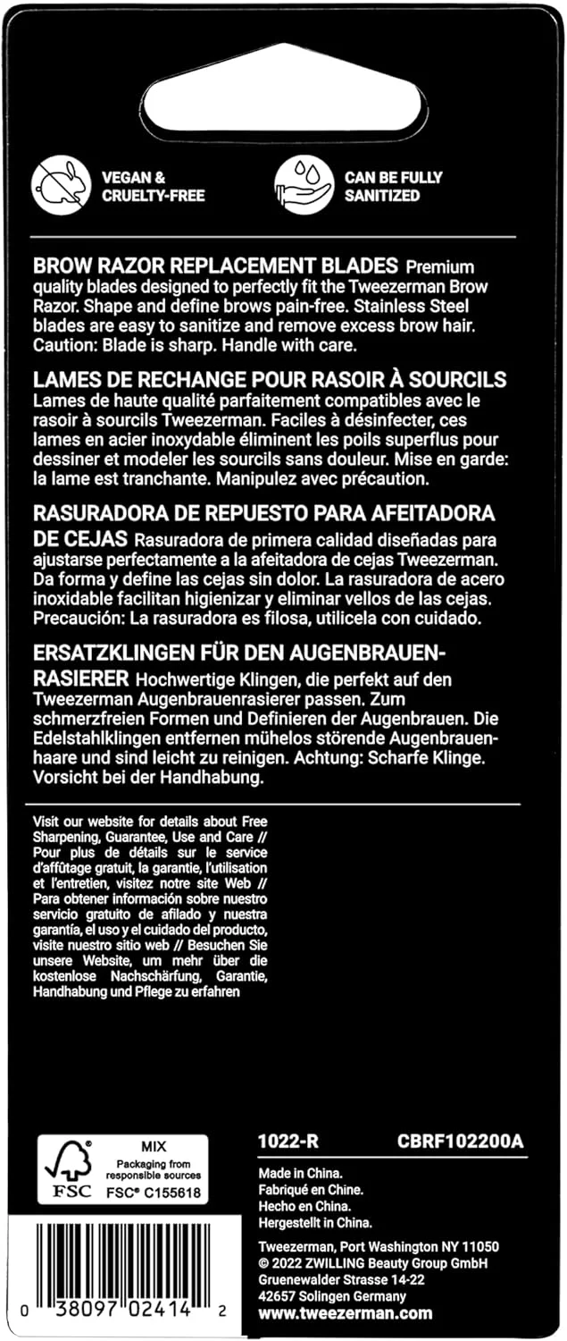 Tweezerman Eyebrow Razor Replacement Blades