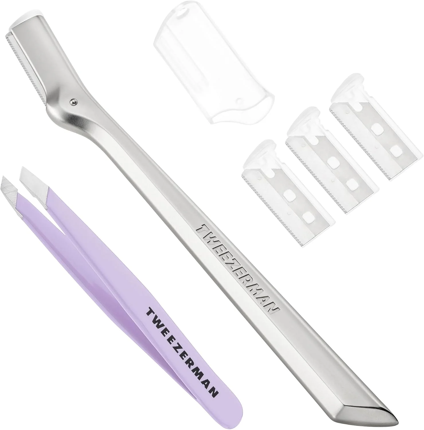 تیغ ابرو TWEEZERMAN به همراه موچین مینی (ست دوتایی برای مراقبت از صورت و ابرو)، اسطوخودوس (اختصاصی آمازون) تیغ ابرو TWEEZERMAN به همراه موچین مینی (ست دوتایی برای مراقبت از صورت و ابرو)، اسطوخودوس (اختصاصی آمازون)
