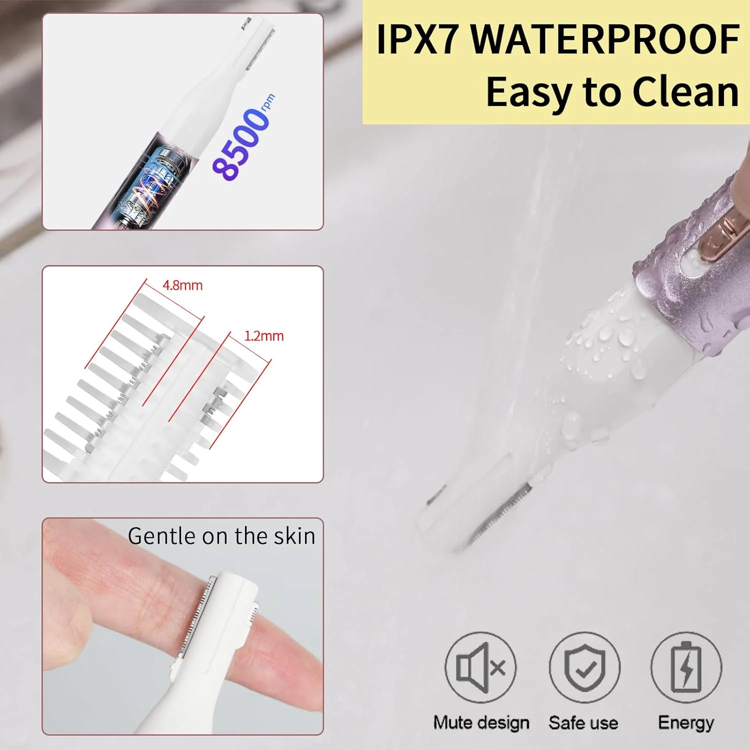 مو زن گوش و بینی یونمیس برای زنان و مردان، ریش تراش ابرو و صورت قابل شارژ 2025، موبر صورت قابل حمل بدون درد بانوان به همراه شانه، ابزار درماپلین برای صورت، لب ها، بدن، پا (بنفش) مو زن گوش و بینی یونمیس برای زنان و مردان، ریش تراش ابرو و صورت قابل شارژ 2025، موبر صورت قابل حمل بدون درد بانوان به همراه شانه، ابزار درماپلین برای صورت، لب ها، بدن، پا (بنفش)