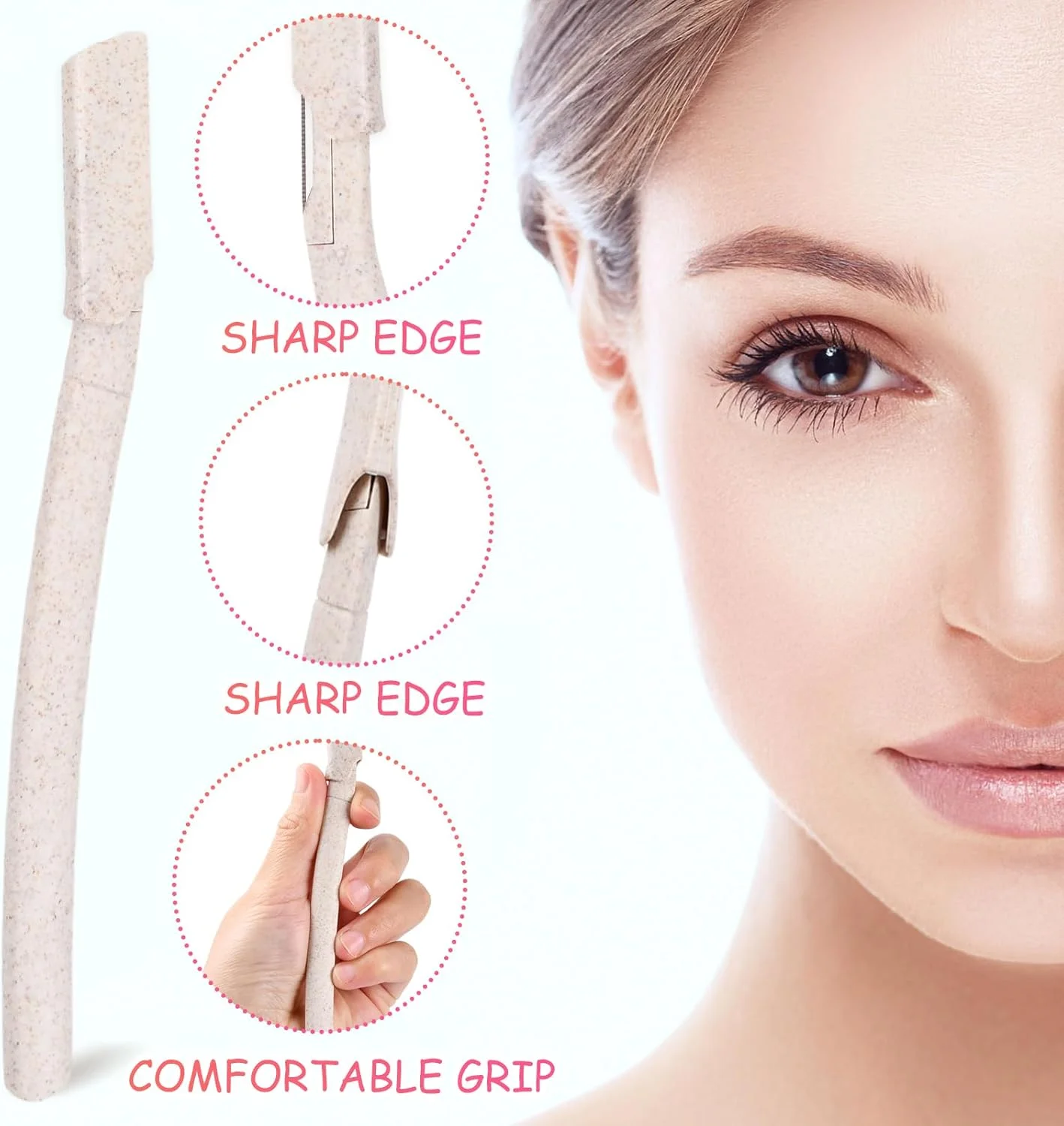 تیغ ابرو ییلانجین 12 عددی، موزن ابرو قابل حمل، تیغ صورت، موزر صورت، ریش تراش دستی، لایه بردار با پوشش دقیق برای زنان و مردان تیغ ابرو ییلانجین 12 عددی، موزن ابرو قابل حمل، تیغ صورت، موزر صورت، ریش تراش دستی، لایه بردار با پوشش دقیق برای زنان و مردان