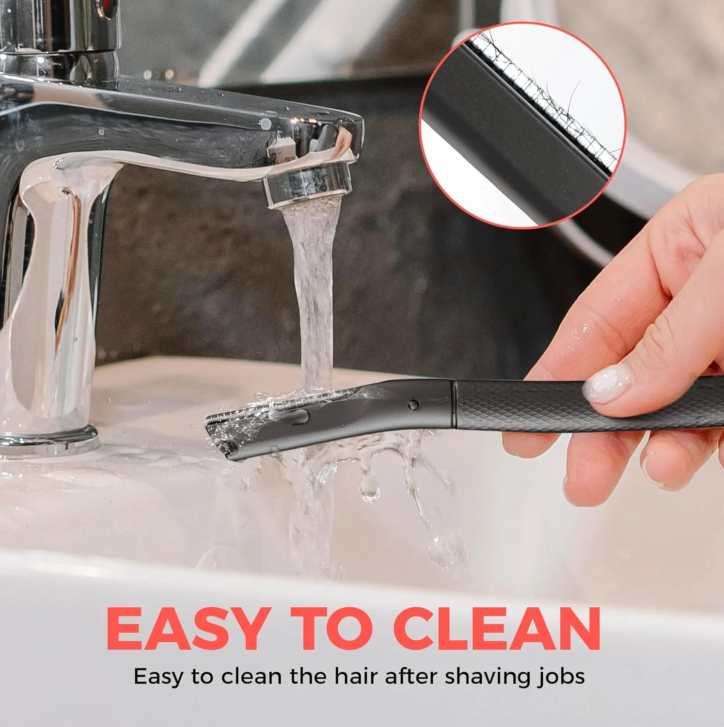 ZOMCHI Eyebrow Razor, Dermaplaning Tool for Face, Eyebrow Trimmer Shaper with Precision Cover,Black