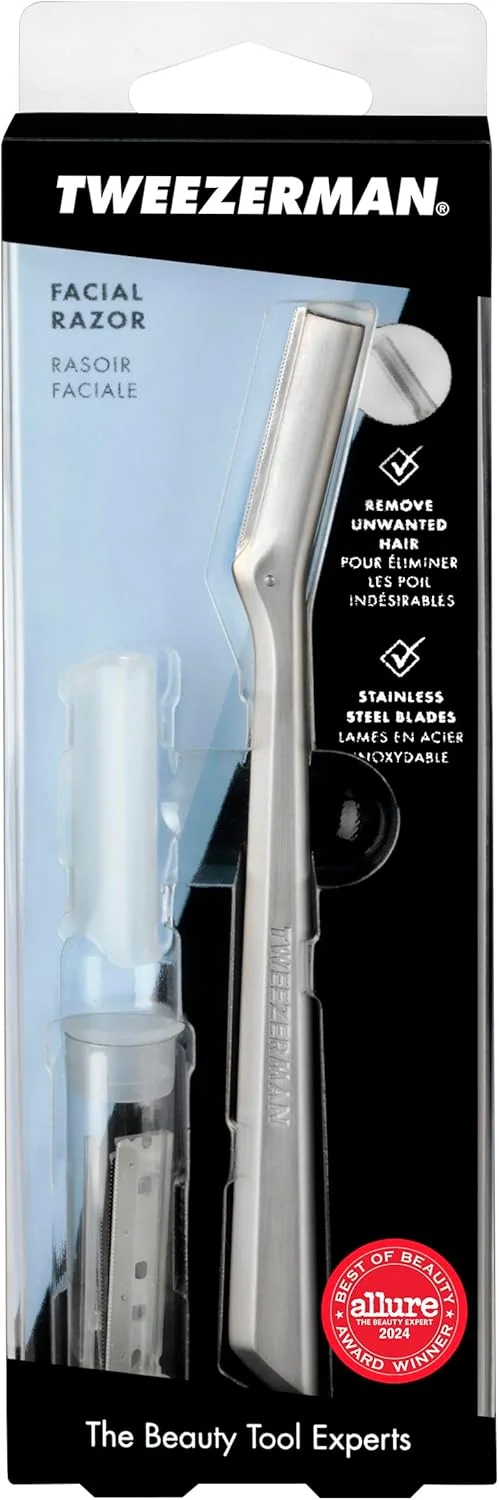 تیغ صورت تراش صورت تویزرمن درماپلنر به همراه 3 تیغه یدکی نقره ای تیغ صورت تراش صورت تویزرمن درماپلنر به همراه 3 تیغه یدکی نقره ای