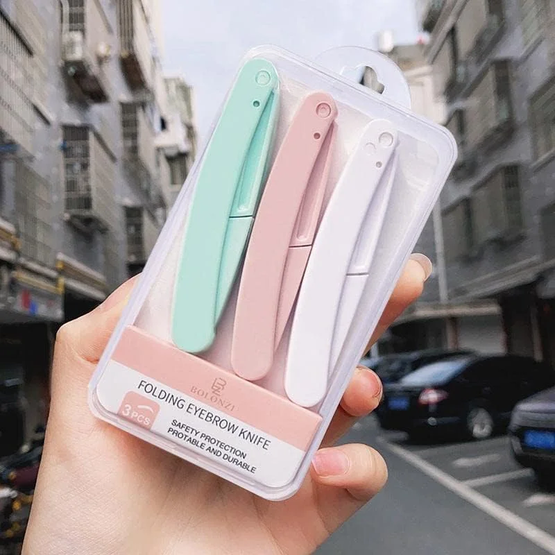 تیغ ابرو تاشو TUZ، 3 عددی، حالت دهنده، موزن، اصلاح کننده صورت، ابزار آرایشی تیغ ابرو تاشو TUZ، 3 عددی، حالت دهنده، موزن، اصلاح کننده صورت، ابزار آرایشی