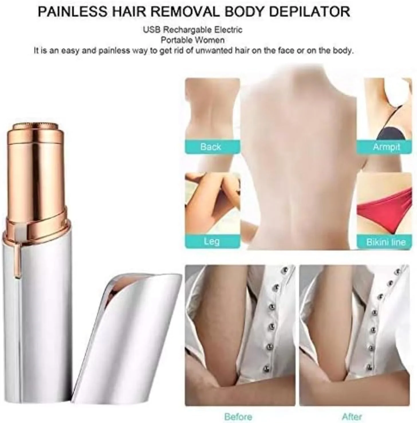 دستگاه موبر بدون درد صورت YU WELL برای زنان. ماشین اپیلاتور برقی ضد آب و قابل شارژ. طراحی رژ لبی مناسب برای نواحی حساس، خط بیکینی، لب بالا، چانه، ابرو، گردن و اصلاح کننده موی پا دستگاه موبر بدون درد صورت YU WELL برای زنان. ماشین اپیلاتور برقی ضد آب و قابل شارژ. طراحی رژ لبی مناسب برای نواحی حساس، خط بیکینی، لب بالا، چانه، ابرو، گردن و اصلاح کننده موی پا