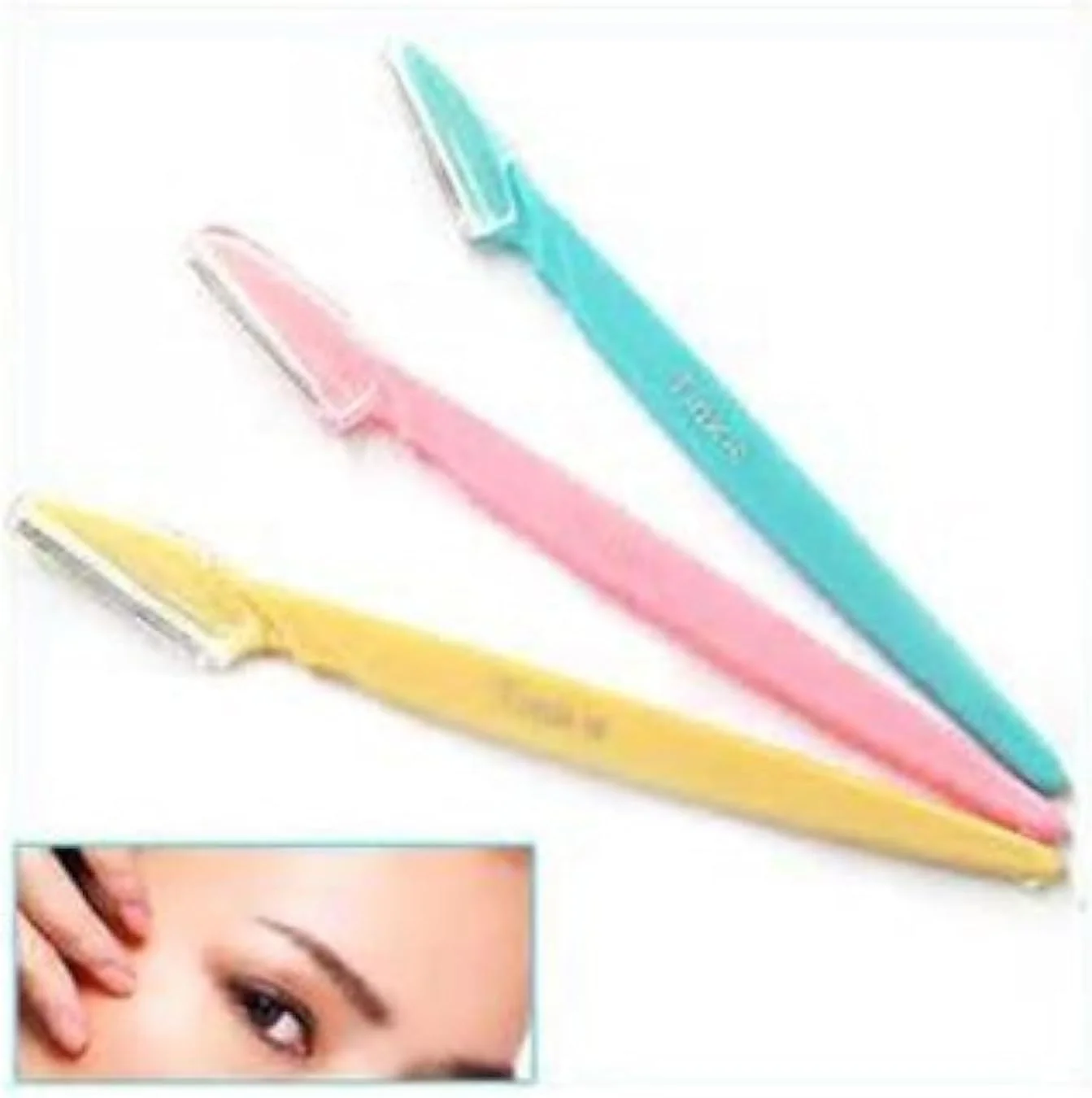 تیغ ابرو TINKLE، فرم دهنده و موزن صورت و بیکینی (بسته 3 عددی) تیغ ابرو TINKLE، فرم دهنده و موزن صورت و بیکینی (بسته 3 عددی)