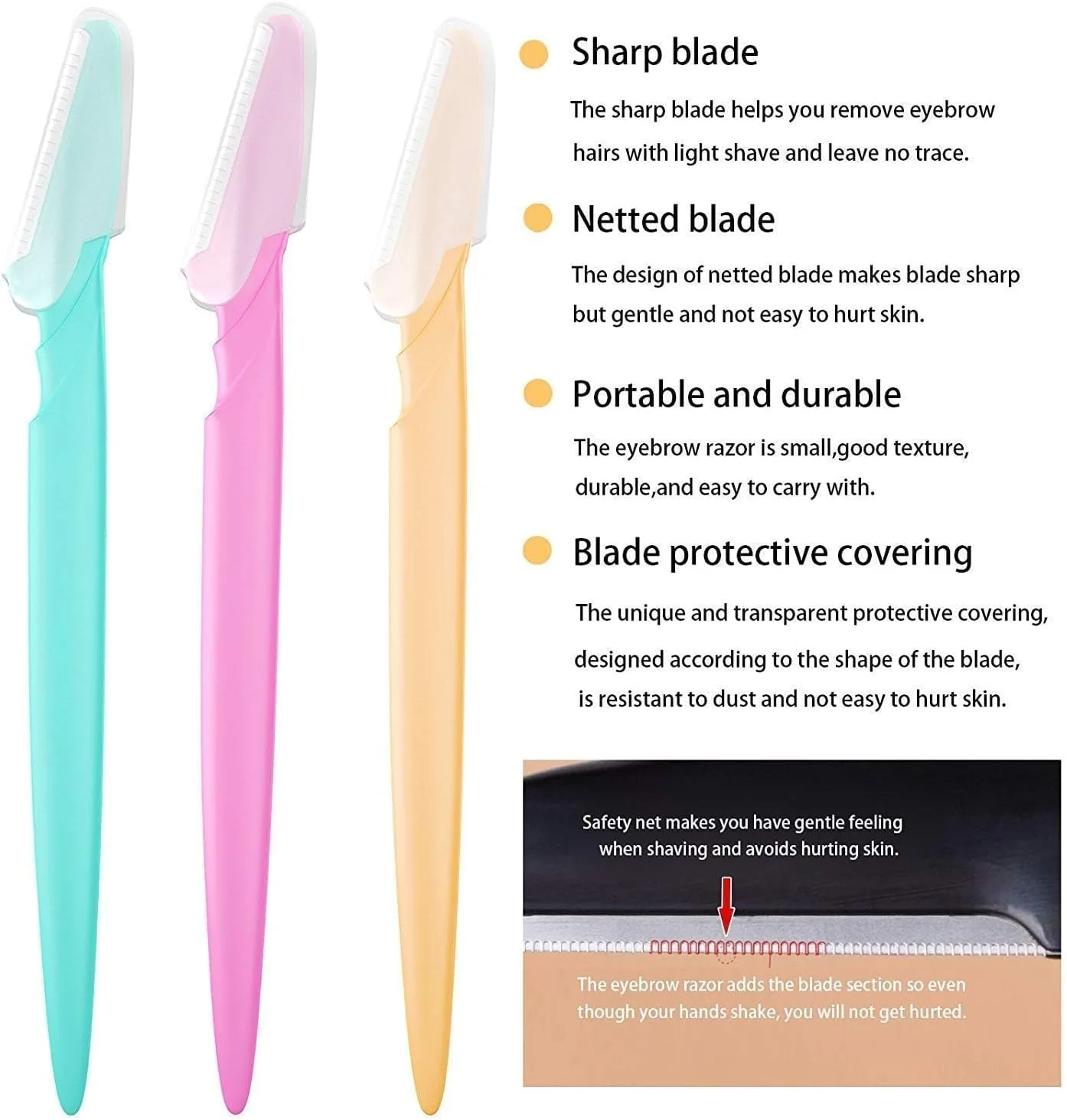 تیغ ابرو TINKLE، فرم دهنده و موزن صورت و بیکینی (بسته 3 عددی) تیغ ابرو TINKLE، فرم دهنده و موزن صورت و بیکینی (بسته 3 عددی)