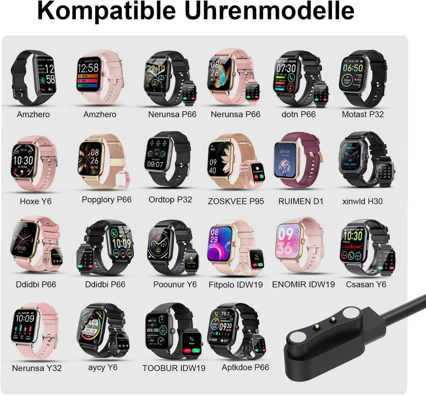 شارژر ساعت هوشمند برای Amzhero ENOMIR Skg Letsfit Cubitt Yamay Willful Tozo Wyze Umidigi Blackview کابل شارژ مغناطیسی USB 3.3 فوتی برای ساعت هوشمند Umidigi Uwatch 3S 3 2 2S Urun شارژر ساعت هوشمند برای Amzhero ENOMIR Skg Letsfit Cubitt Yamay Willful Tozo Wyze Umidigi Blackview کابل شارژ مغناطیسی USB 3.3 فوتی برای ساعت هوشمند Umidigi Uwatch 3S 3 2 2S Urun