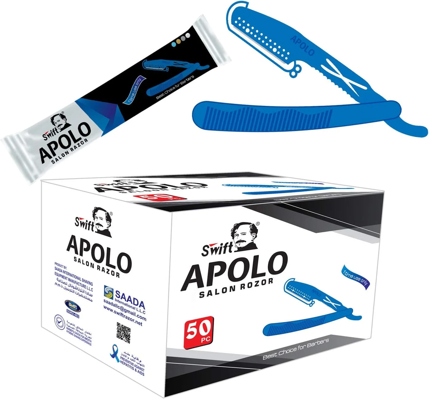 تیغ های اصلاح Swift Apollo - بسته 50 عددی | تیغ های دو لبه استیل ضد زنگ ممتاز برای خودتراش های ایمنی | تیغ های اصلاح فوق العاده تیز و بادوام تیغ های اصلاح Swift Apollo - بسته 50 عددی | تیغ های دو لبه استیل ضد زنگ ممتاز برای خودتراش های ایمنی | تیغ های اصلاح فوق العاده تیز و بادوام