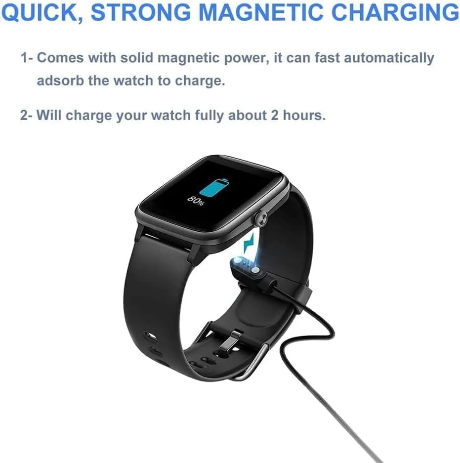 کابل شارژ مغناطیسی 2 پین ساعت هوشمند - مناسب برای SW023، ID205L، SW021، ID205U، ID205S، SW025، 3S، 3، 2، 2S - شارژر USB