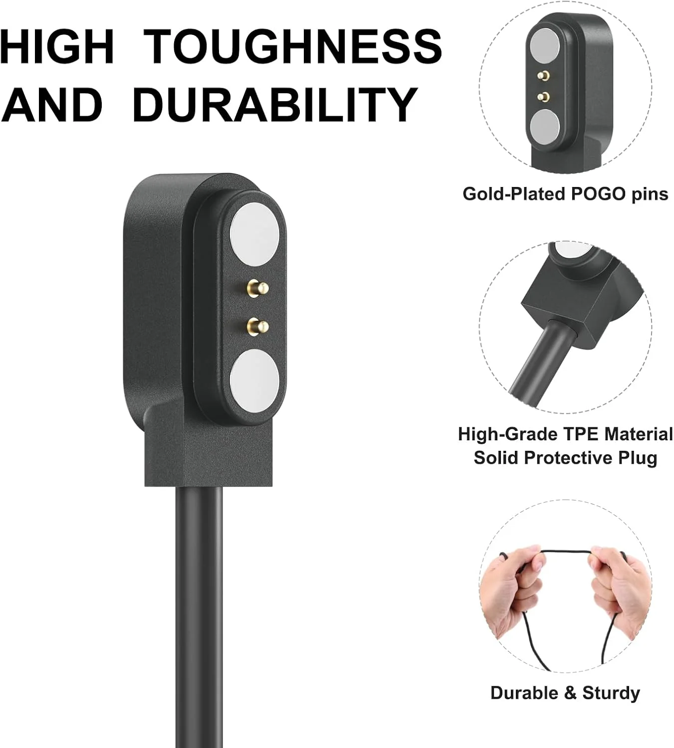 شارژر مغناطیسی USB C سازگار با YAMAY SW023، Willful SW021، SW025، Letsfit ID206، ID205L، LETSCOM ID205U، LIFEBEE ID205S، ID216، کابل شارژ ساعت هوشمند (100 سانتی متر) شارژر مغناطیسی USB C سازگار با YAMAY SW023، Willful SW021، SW025، Letsfit ID206، ID205L، LETSCOM ID205U، LIFEBEE ID205S، ID216، کابل شارژ ساعت هوشمند (100 سانتی متر)