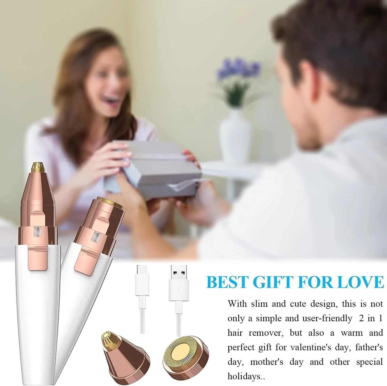 تیغ اصلاح SYOSI، تیغ ابرو، موبر صورت زنانه، موبر، موزن ابرو 2 در 1 و موبر 100% بدون درد با نور برای ابرو، بینی، لب، صورت، بدن (قابل شارژ USB) تیغ اصلاح SYOSI، تیغ ابرو، موبر صورت زنانه، موبر، موزن ابرو 2 در 1 و موبر 100% بدون درد با نور برای ابرو، بینی، لب، صورت، بدن (قابل شارژ USB)