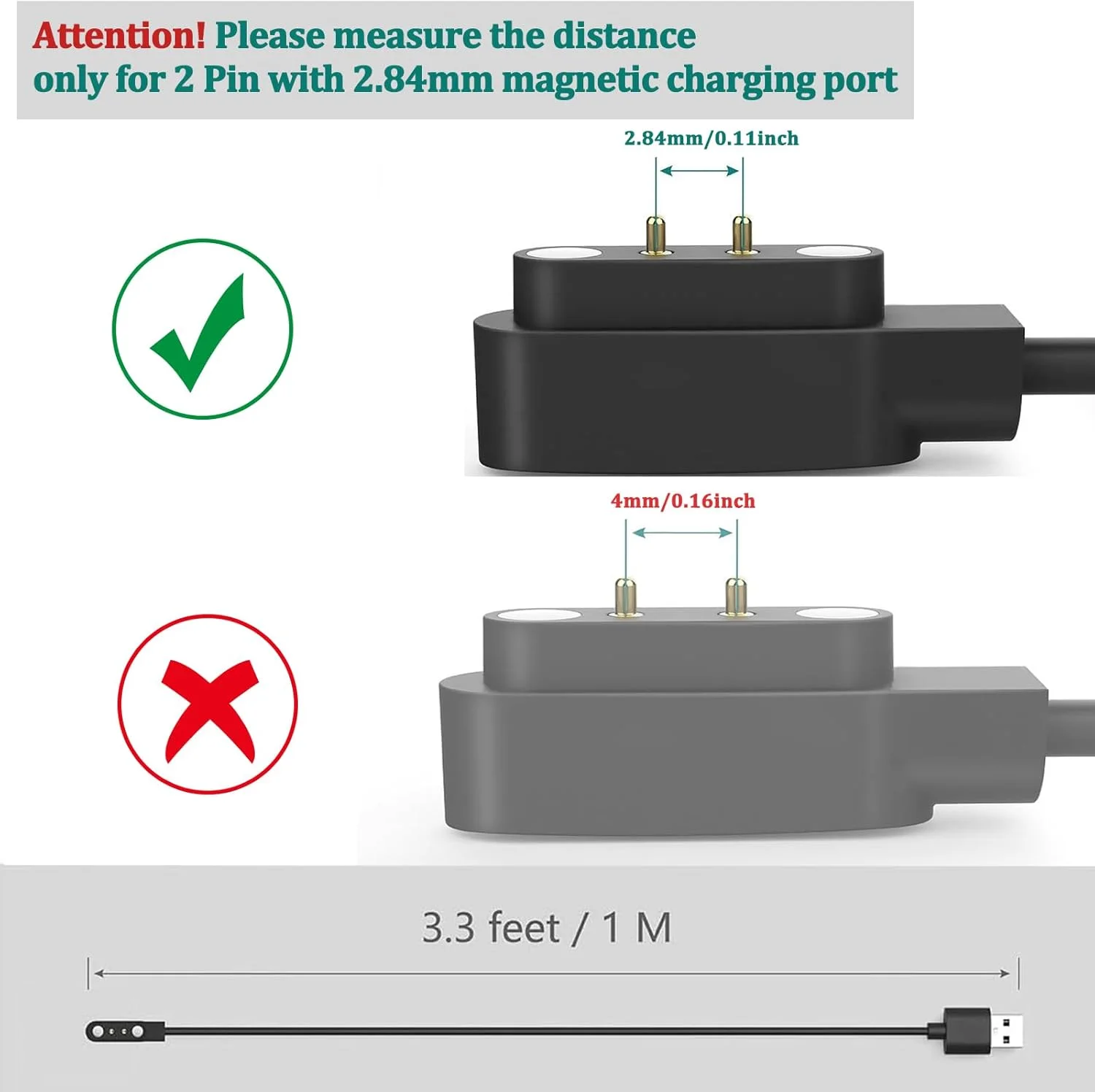 شارژر مغناطیسی USB C سازگار با YAMAY SW023، Willful SW021، SW025، Letsfit ID206، ID205L، LETSCOM ID205U، LIFEBEE ID205S، ID216، کابل شارژ ساعت هوشمند (100 سانتی متر) شارژر مغناطیسی USB C سازگار با YAMAY SW023، Willful SW021، SW025، Letsfit ID206، ID205L، LETSCOM ID205U، LIFEBEE ID205S، ID216، کابل شارژ ساعت هوشمند (100 سانتی متر)
