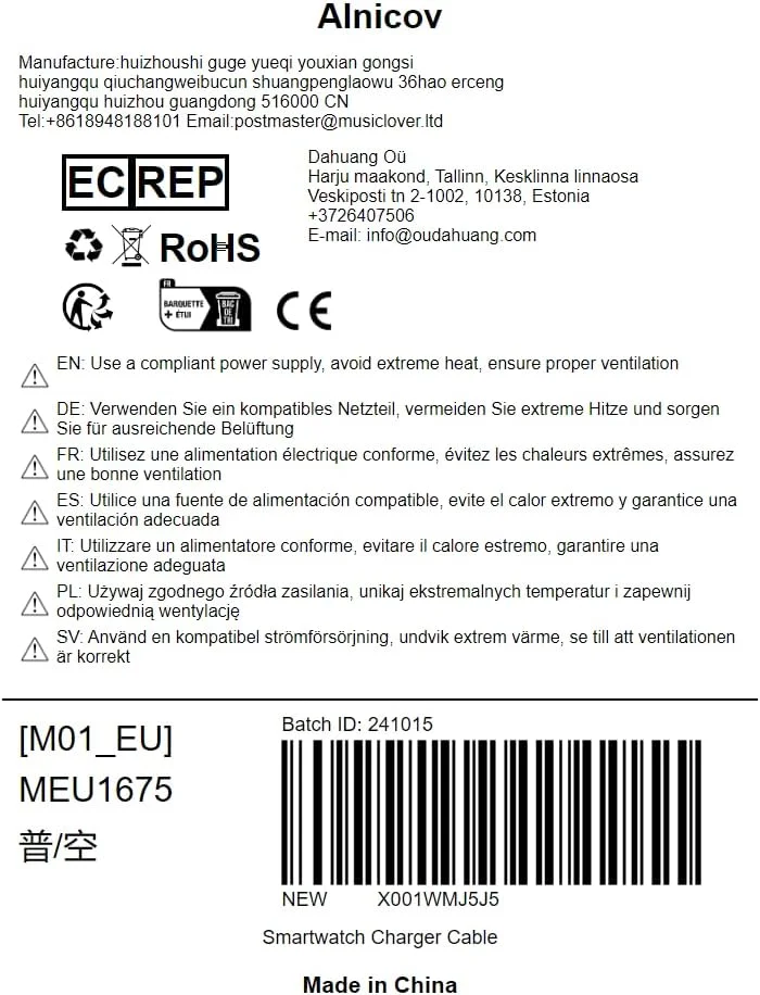 کابل شارژر ساعت هوشمند Alnicov، یک عدد، طول 1 متر، کابل شارژ جایگزین Fitbit Charge 4، سازگار با ردیاب تناسب اندام Fitbit Charge 4 کابل شارژر ساعت هوشمند Alnicov، یک عدد، طول 1 متر، کابل شارژ جایگزین Fitbit Charge 4، سازگار با ردیاب تناسب اندام Fitbit Charge 4