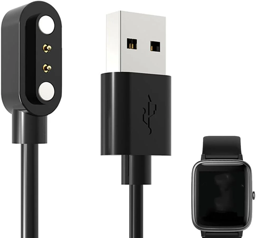شارژر ساعت هوشمند Defsedar، کابل شارژ مغناطیسی 2 پین ساعت هوشمند سازگار با YAMAY VeryFitPro SW023 ID205L SW021 ID205U ID205S SW025 Uwatch 3S 3 2 2S
