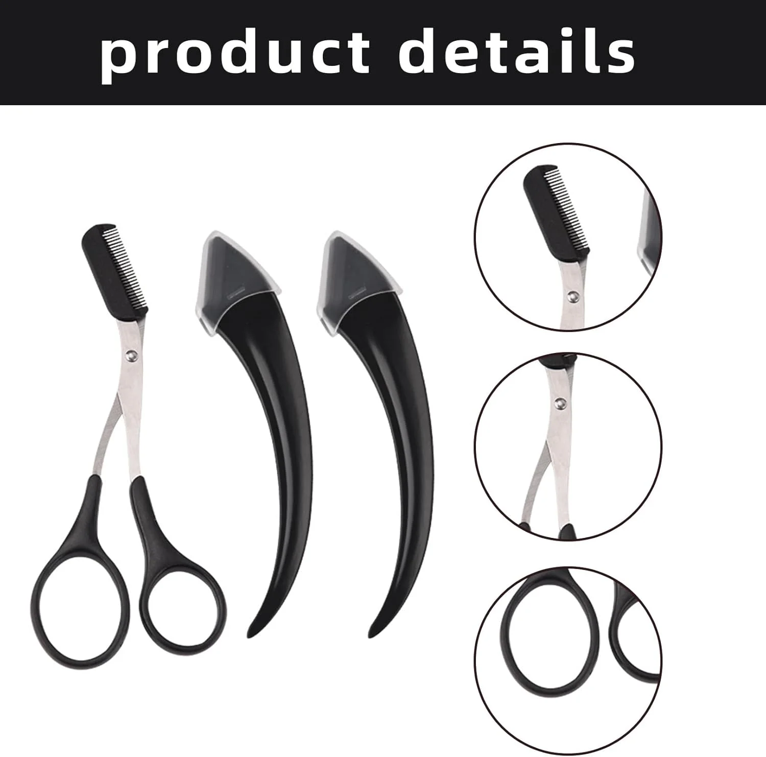 ست قیچی ابرو 3 تکه برای آقایان و بانوان، موچین ابرو استیل ضد زنگ ست قیچی ابرو 3 تکه برای آقایان و بانوان، موچین ابرو استیل ضد زنگ